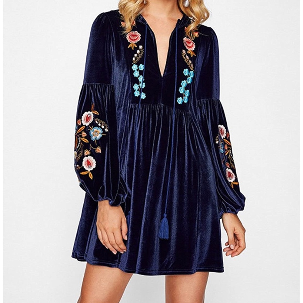 Velvet Boho Dress